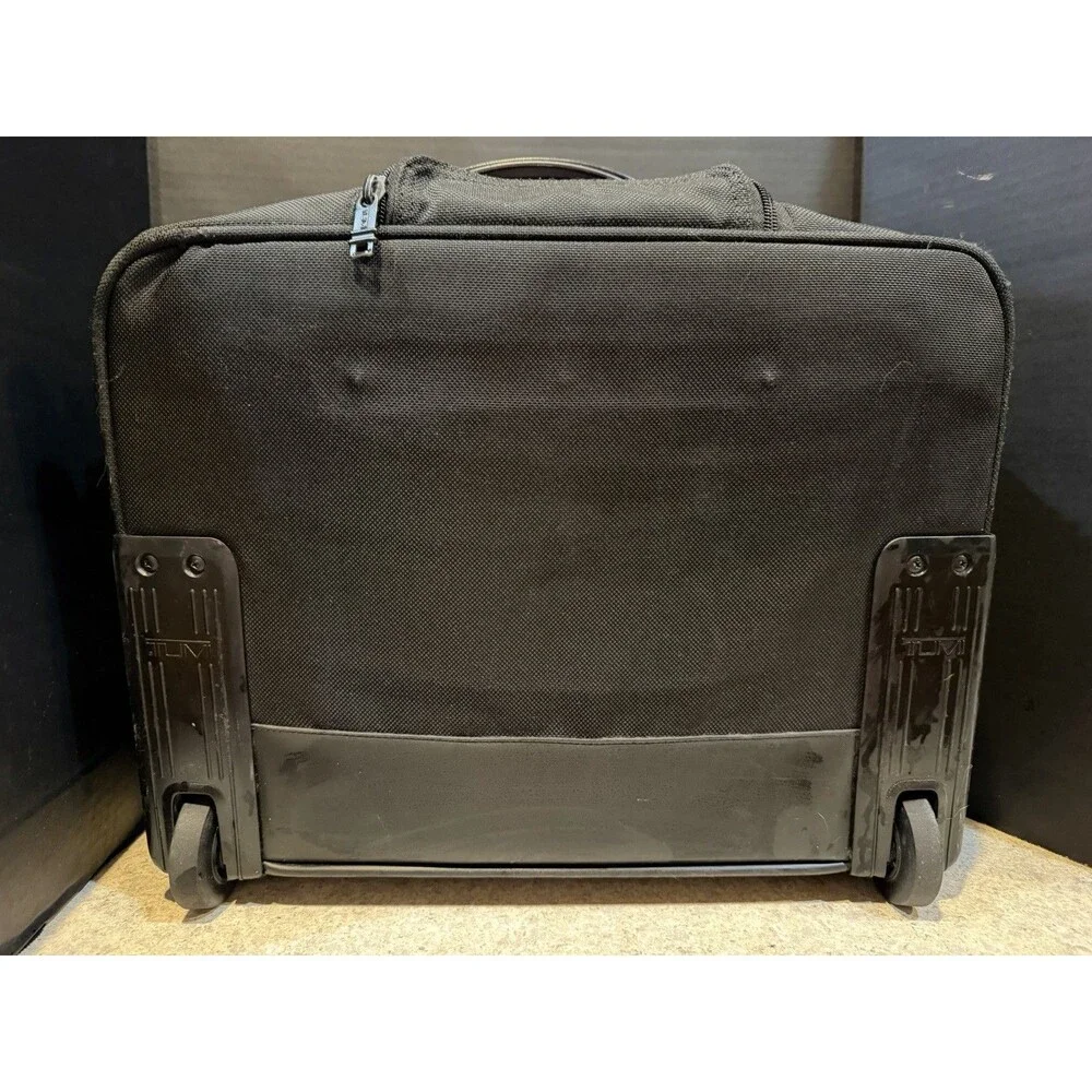 TUMI Alpha 2202D3 Black Ballistic Nylon 17” 2-Wheel Rolling Laptop Briefcase